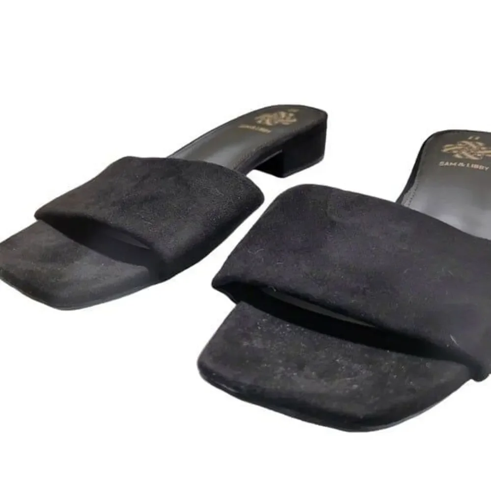 * Sam & Libby size 11 slides new solid black 1